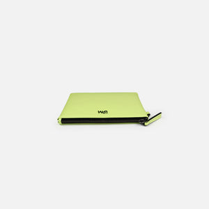 LOM Australia | Limited Edition, neon green clutch sustainably made from vegan, cactus leather. 